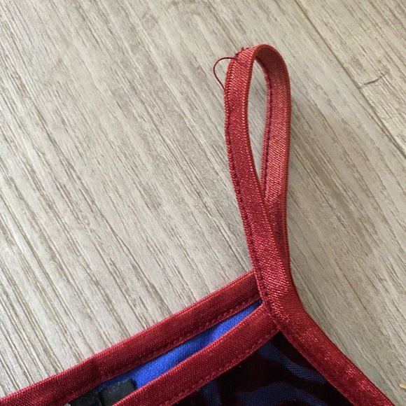 Vintage CDC 90s Prom Dress Maxi Gown Burnout Velvet Filigree Wine Blue USA -Sz 6 - Picture 10 of 10